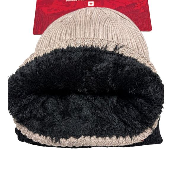 Canada Weathergear Thermal Plush Lined Beanies Set of Two NEW